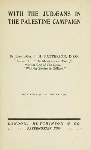 With the Judaeans in the Palestine Campaign